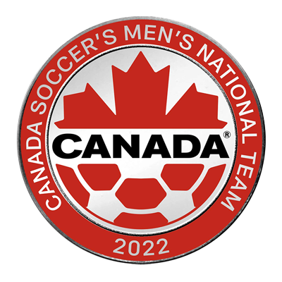 A picture of a 1 oz Canada Soccer Men's National Team Silver Coin